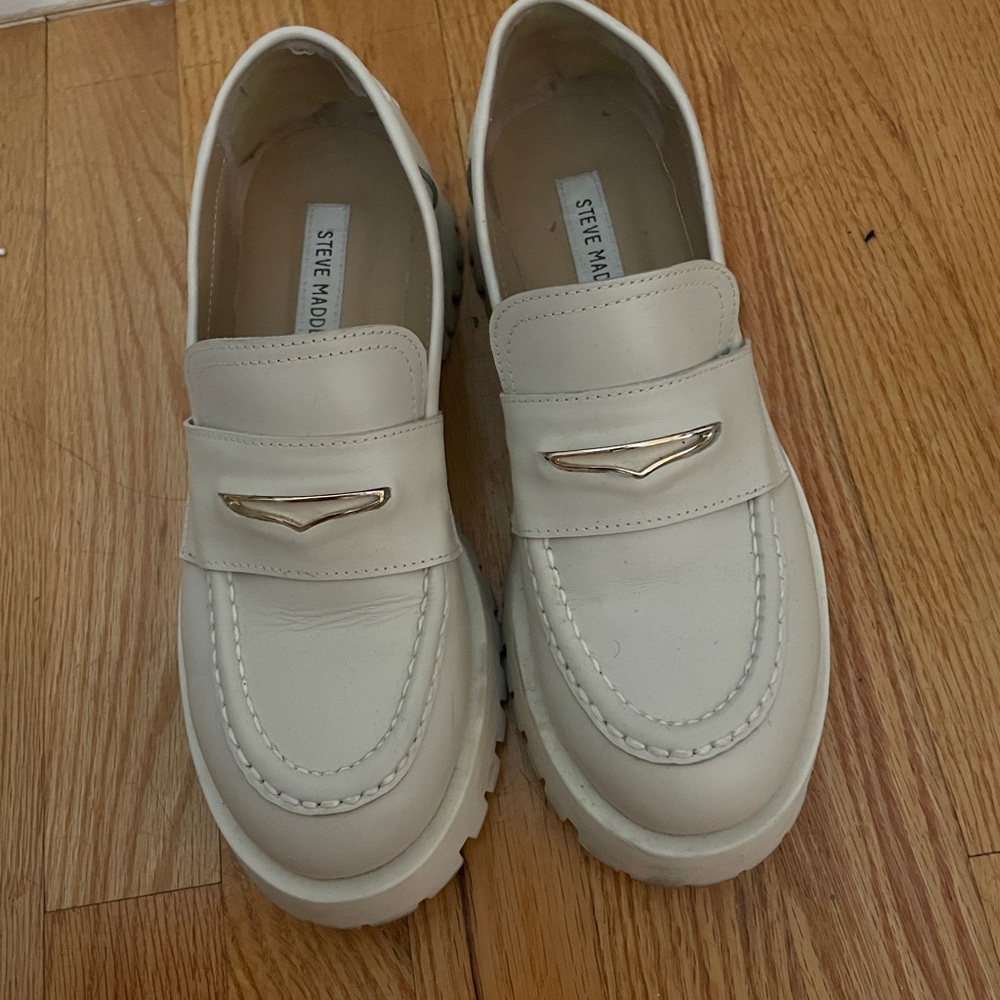 Steve Madden Lawrence Bone Leather Loafers